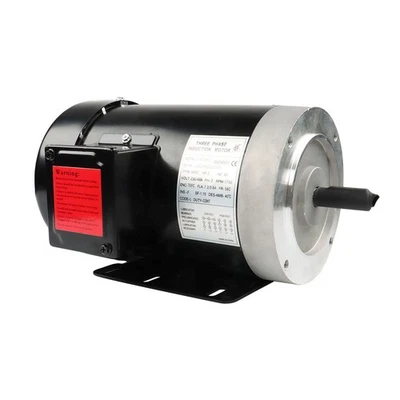 FINDMALL 2HP General Electric Motor 3 Phase 56C Frame 1800 RPM TEFC 230 / 460 Volt