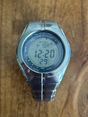 CASIO WAVE CEPTOR WV-100J Radio-controlled Solar Watch (Vintage, with minor defe