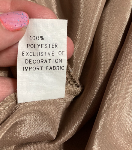 Vintage Maryann's Boutique Sexy Cami Top Tank Satin Lace Gold Dainty Y2K Lace M - Picture 7 of 10