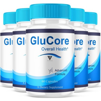 (5 Pack) Glucore Blood Support Capsules, Glucore Daily Formula (300 Capsules)