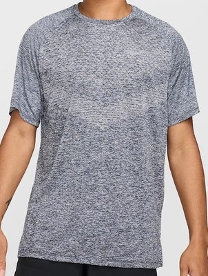 Nike Stride Dri-Fit ADV T-Shirt Grau HV5203-437 Brandneu mit Etikett