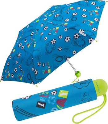 Ergobrella Regenschirm Kinder Taschenschirm Schulmappe reflex football fan