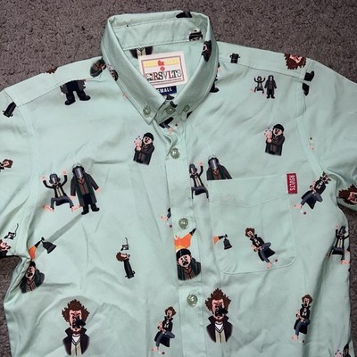 RSVLTS x Home Alone Wet Bandits Kunuflex Button Up Shirt Youth Small Rare