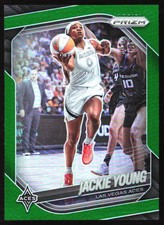Jackie Young 2025 Panini Prizm WNBA Green Prizms #23 Las Vegas Aces