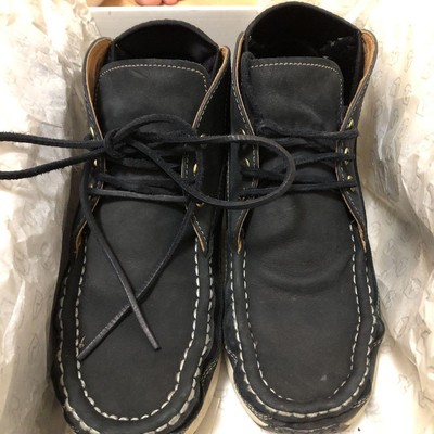 Men 9.5US Visvim Mowat Moccasin 9.5 Black Boots JPN Limited Edition Rare Model V