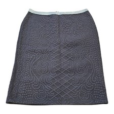 Moulinette Soeurs Calabria Pencil Black Textured Skirt Size Large