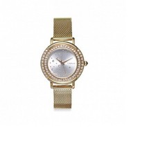 Orologio Crystal donna movimento quartz - Cassa in metallo color oro rosa strass