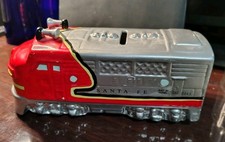 Error On Wording. Rare Lionel SANTA FE  Railroad Train Ceramic Bank 2343 GM