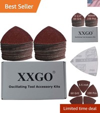 Sanding Excellence: 100 Pcs 3.5 Inch Hook & Loop Sandpaper for Oscillating Tools 0.25 per gallon