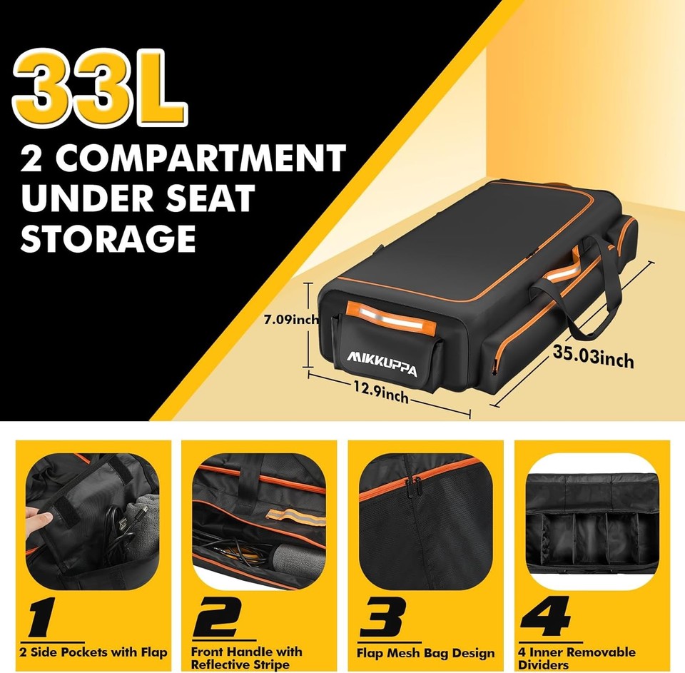 Truck Bag MIKKUPPA Under Seat Storage Bag Fit For SuperCrew Cab