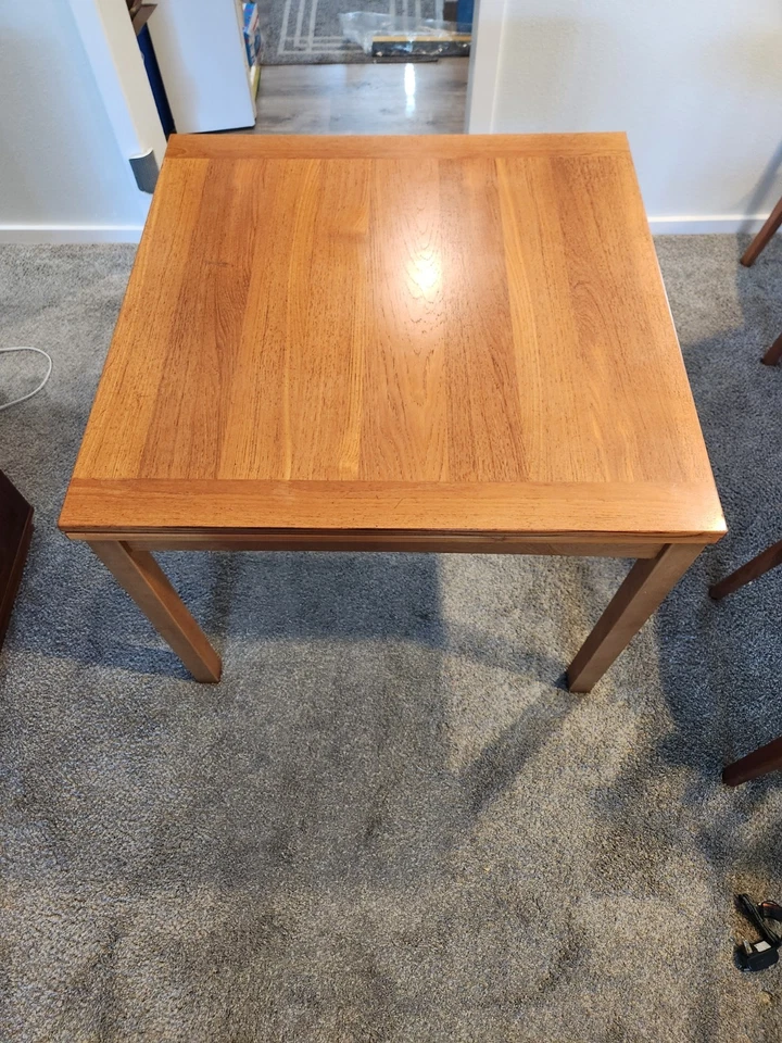 Mesa de comedor danesa de teca de Ansager Mobler MCM Mid Century 35"x (35"/51"/67") Foto 2 de 4