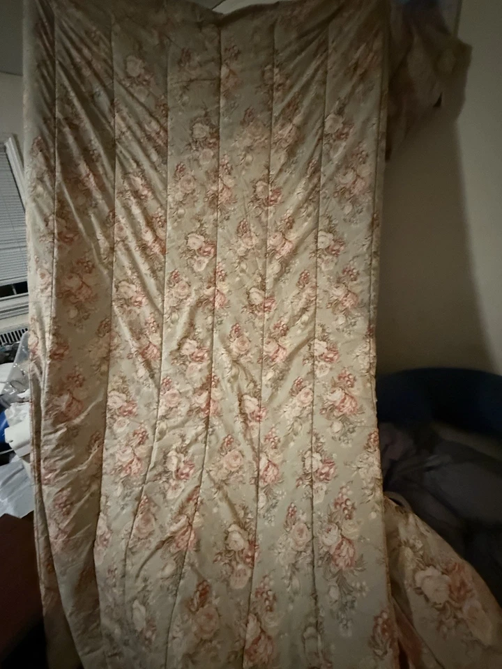 VTG Ralph Lauren Sage Green CHARLOTTE Floral Cottage Roses FULL/QUEEN Comforter - Image 4 of 4