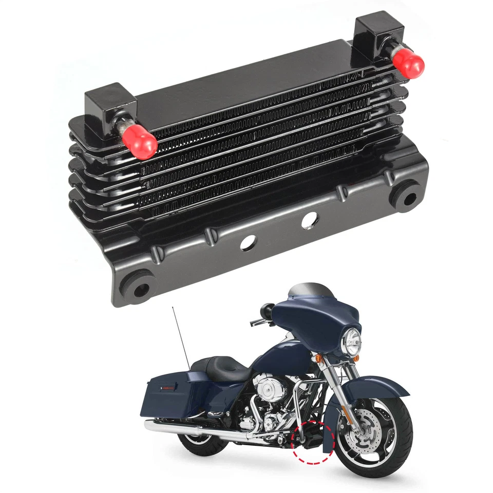 Motorcycle Oil Cooler Radiator for Harley Touring Road King Street Glide 09-16 Foto 4 de 4