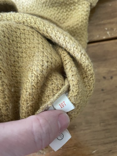 Vintage Saint Gerve 60s Knit Cardigan Sweater Yellow Swiss Japan 197 Large L - Picture 7 of 9