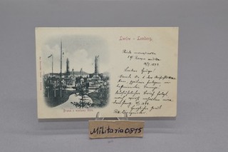 Excellent Postcard 1899 Lvov Lviv. Brama z wystawy 1894