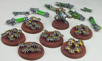 Warhammer 40k Necron Cryptek, Scarabs & Spare Weapons *Well-Painted*