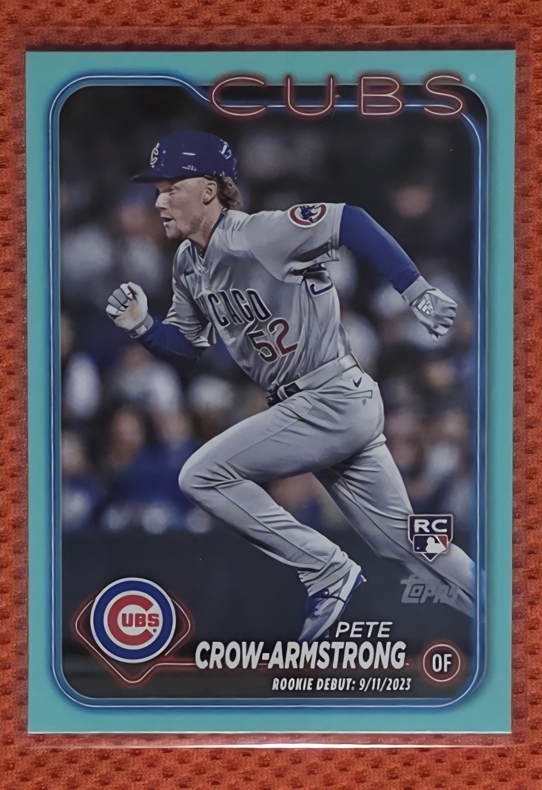 2024 Topps Update Pete Crow-Armstrong Rookie Debut Aqua Parallel #US91