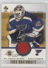 2001-02 Pacific Private Stock Game-Used Gear Fred Brathwaite #86