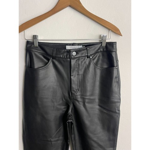 MM Lafleur Hose 8 schwarz veganes Leder The Archie Crop Flare High Rise NEU - Bild 5 von 12