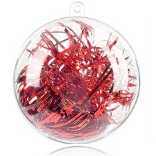20 Pack Clear Plastic Fillable Ornaments Balls for Crafts, 3.15''/80mm Christ...