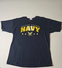 US Navy Bayside Heavyweight T-Shirt Navy Blue XL Made in USA