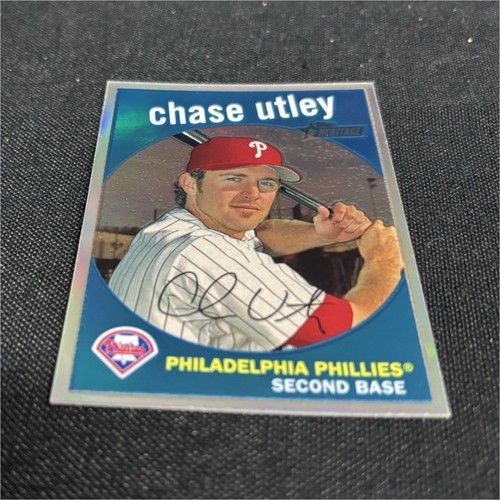 Chase Utley [Refractor] #C99 2008 Topps Heritage Chrome card