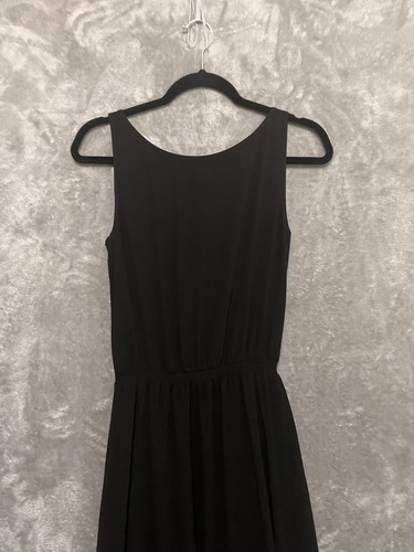 Vtg Cache Maxi Dress Gown Small Black Fairy Whimsigoth Y2K Hi Low Sundress Goth - Picture 9 of 10