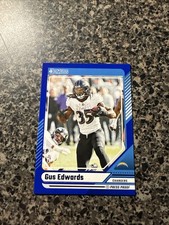 2024 Donruss #169 Gus Edwards Press Proof Blue Los Angeles Chargers
