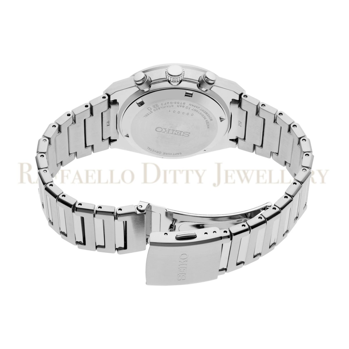 SEIKO Men's Watch Chronograph Quartz White Dial Stainless