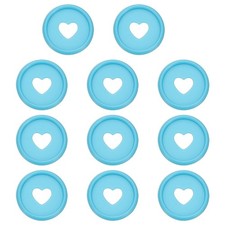 24mm Plastic Book Binding Discs, 11 Pack Expansion Discs Heart, Blue