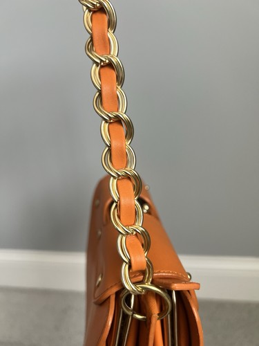 Bolso de mano Ann Taylor de cuero genuino mandarina/oro - Imagen 17 de 19