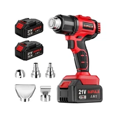Cordless Heat Gun with 2PCS Rechargeable Batteries, 5 Nozzles Heat ... Fast Ship