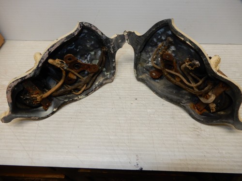 ANTIQUE PAIR IRON WALL SCONCES CA. 1925 - Picture 4 of 5
