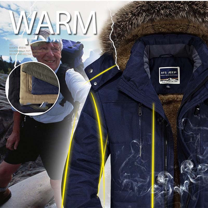 Invierno HOMBRE Abrigo Abrigo Abrigo Parka gruesa de algodón cuello de piel cálida chaqueta con capucha Prendas para el torso al aire libre 422dce Invierno HOMBRE Abrigo Abrigo Abrigo Parka gruesa de algodón cuello de piel cálida chaqueta con capucha Prendas para el torso al aire libre 422dce