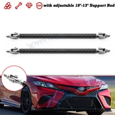 2X Aggressive Black Bumper Splitter Tie Rod Bars For Toyota Camry 86 Corolla 2X