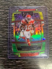 Derrick Gore 2021 Panini Select Green Yellow Prizm Die-Cut RC #84 Chiefs 7AG