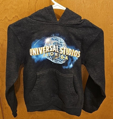 Universal Studios Florida Kids Dark Gray Sweatshirt Hoodie Jacket Youth Small