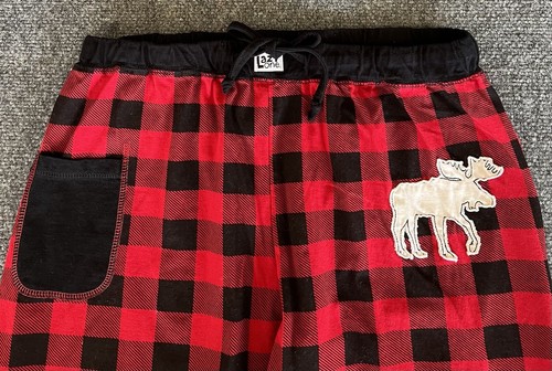 Lazy One Womens Yoga PJ Pants Moose Red Black Plaid Pajama Lounge XL - Picture 5 of 14