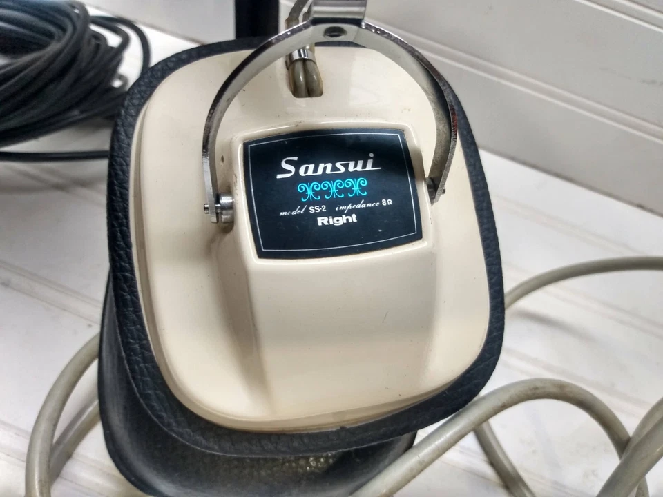 Auriculares estéreo con cable Sansui SS-2 diadema sobre la oreja 8 ohmios Japón Foto 2 de 4