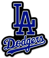 Los Angeles Dodgers - LA Dodgers logo in Black & Blue Die-cut MAGNET