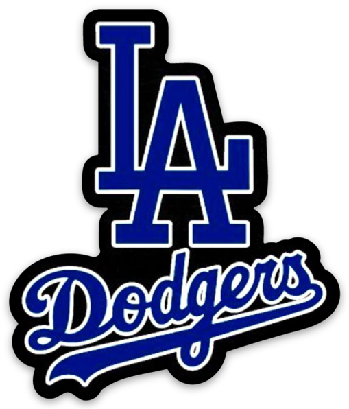 Los Angeles Dodgers - LA Dodgers logo in Black & Blue Die-cut MAGNET | eBay