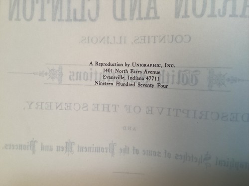 History of Marion & Clinton Co. Illinois, HC Book Reprint of 1881 Ed. - Picture 8 of 24