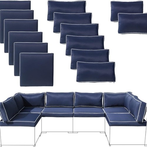 Outdoor Cushion Replacement Waterproof Patio Furniture Cushions Removable Cover - Picture 52 of 64