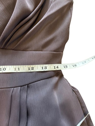 Vestido formal Jim Hjelm Ocasiones gris un hombro dama de honor talla 12 - Imagen 8 de 8