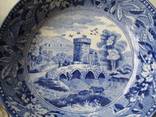 Pair of 19th Century Spode Transferware Bridge of Lucano Italy Small Bowls - Picture 2 of 13