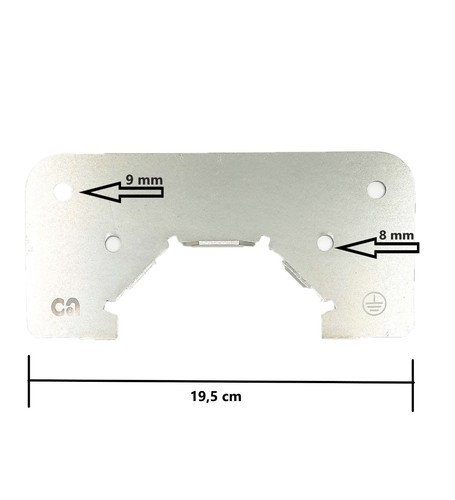 Wandflanschplatte 2.-tlg. Stahlblech, verzinkt 200 x 200 mm, 2 mm stark - Bild 5 von 5