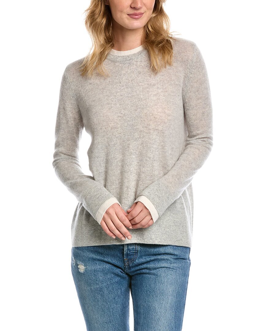 Кашемировый свитер с многослойным вырезом Alashan Cashmere Layla Женский серый L