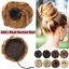 thumbnail 6 - Clip In Chignon Donut Bun 100% Remy Human Hair Extensions Hair Piece Scrunchie E