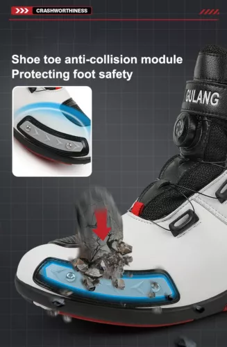 Motorradstiefel Leder Fahrer Schutz Anti Rutsch Off-Road Motorrad Rennschuhe - Bild 15 von 26