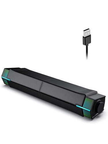 Jeecoo PC Głośniki M20 Oświetlenie komputera Bluetooth USB Gaming Desktop Laptop UK - Zdjęcie 8 z 8